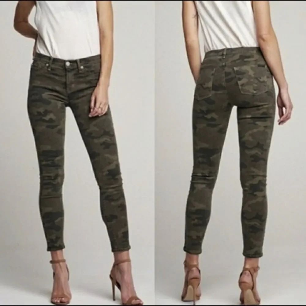 Hudson Nico superโskinny midrise Camo glitter jeans